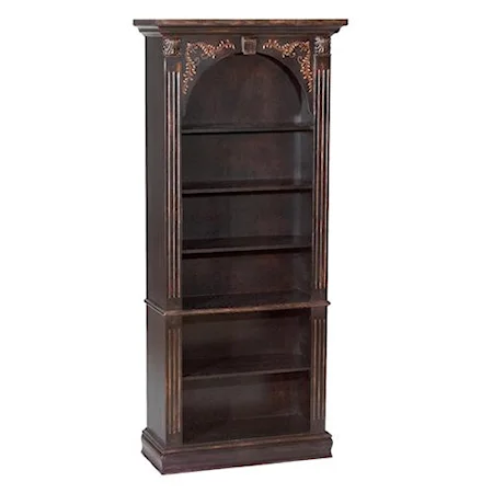 Traditional Open Bookcase with 5 Shelves